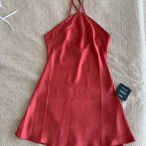 Burgundy Red Lulu’s Halter Minidress, NWT